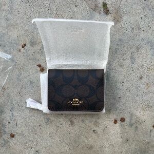 Coach Signature Brown and Black Wallet